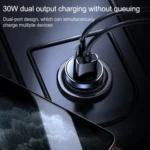 JOYROOM C-A08 30W Mini PD+QC3.0 Dual-port Smart Car Charger - Image 9