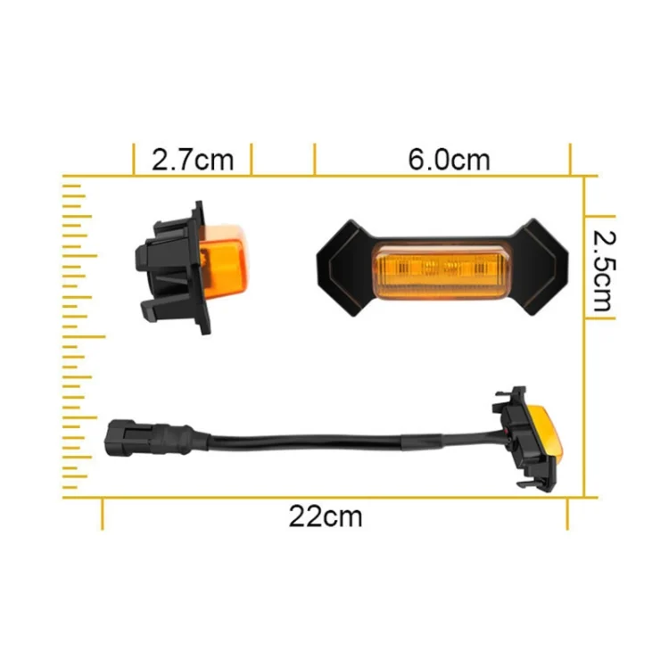 CRP1843_2.webp For Toyota Tacoma TRD 2016-2019 3 in 1 Car LED Front Grille Warning Lights, Daytime Running Lights & Wide Lights (Yellow Light) - Image 3