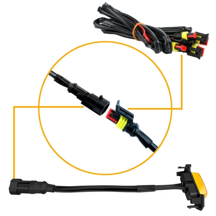 CRP1843_3.webp For Toyota Tacoma TRD 2016-2019 3 in 1 Car LED Front Grille Warning Lights, Daytime Running Lights & Wide Lights (Yellow Light) - Image 4