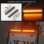1 Pair Motorcycle 12LED Running Water Turn License Plate Light - Image 6