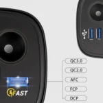 Universal Car QO3.0 Three Port USB Charger Power Outlet Adapter with LED Digital Voltmeter and Thermometer - Image 5