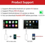 Car Navigation for Android / Apple Carplay Wireless Bluetooth Module Auto Smart Phone USB Carplay Adapter - Image 7