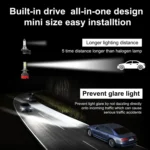 2 PCS EV18 H7 DC9-30V 20W 6000K 2500LM Car LED Headlight Lamps - Image 9