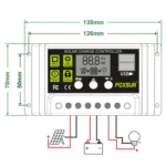 FOXSUR 10A Solar Charge Controller 12V / 24V Automatic Identification Controller - Image 5