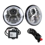 2 PCS 7 inch DC12V 6000K-6500K 50W Car LED Headlight Cree Lamp Beads for Jeep Wrangler / Harley, Support APP + Bluetooth Control - Image 2