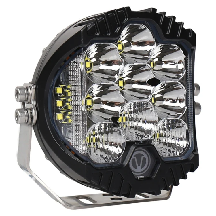 CRP2131_1.webp 5 inch DC12V-24V 5000LM 6500K 50W Car LED Headlight for Jeep Wrangler / Harley - Image 2