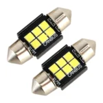 2 PCS 31mm DC12V / 2.5W / 6000K / 170LM 6LEDs SMD-3030 Car Reading Lamp Dome Light - Image 2