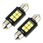 2 PCS 36mm DC12V / 2.5W / 6000K / 170LM 6LEDs SMD-3030 Car Reading Lamp Dome Light - Image 2
