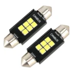 2 PCS 39mm DC12V / 2.5W / 6000K / 170LM 6LEDs SMD-3030 Car Reading Lamp Dome Light - Image 2