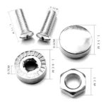 10 Sets Anti-theft Screws Car License Plate Bolts Frame Screws - Image 3