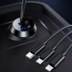 Universal Car 3 in 1 Quick Charger Dual Port USB Charger Power Outlet Adapter, Cable Length: 55cm - Image 7