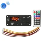 Car 5V Color Screen Display Bluetooth 5.0 Audio MP3 Player Decoder Board FM Radio TF Card USB 3.5mm AUX, with Remote Control