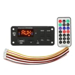 Car 12V Color Screen Display Bluetooth 5.0 Audio MP3 Player Decoder Board FM Radio TF Card USB 3.5mm AUX, with Remote Control - Image 2