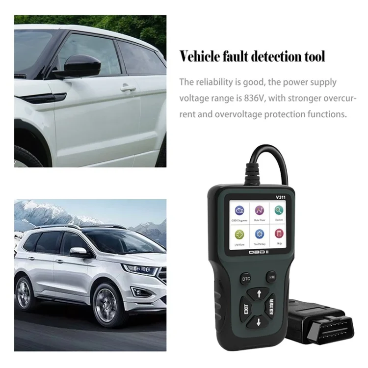 CRP2276_6.webp V311 OBD2 Scanner Color Screen Car Fault Detector 8 ~ 36V, Supports Chinese/English/French/German - Image 7