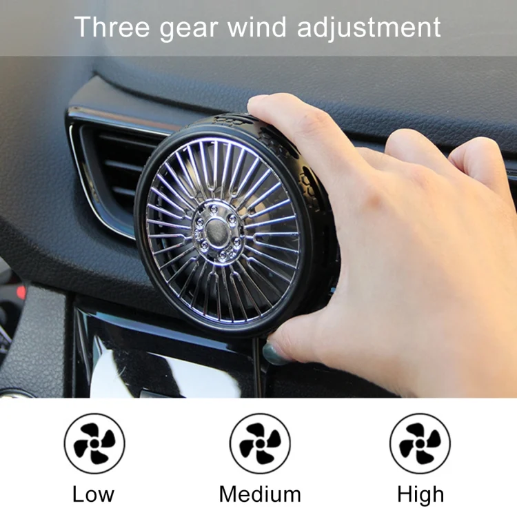 CRP2293_9.webp F203B Portable Car Air Outlet Sucker Electric Cooling Fan with Aromatherapy - Image 10