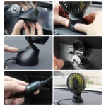 F402 Portable Car Center Console Sucker Electric Cooling Fan with Aromatherapy - Image 13