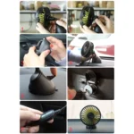 F403 Portable Car Center Console Sucker Electric Cooling Fan with Aromatherapy - Image 12