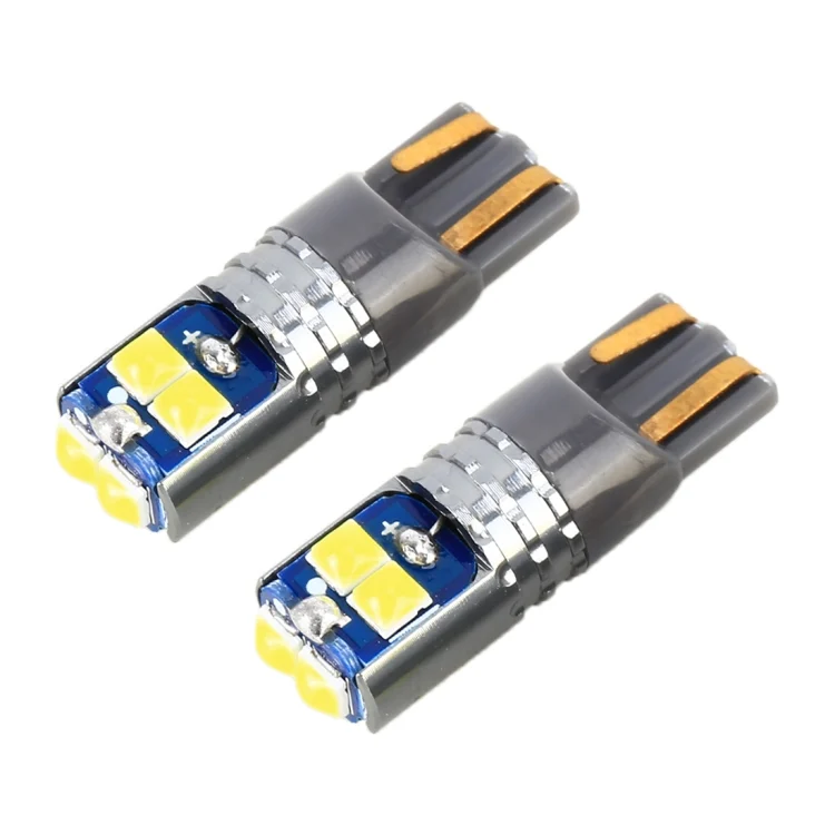 CRP2306_1.webp 2 PCS T10 / W5W / 168 DC12-24V / 1.8W / 6000K / 140LM Car Clearance Light 4LEDs SMD-3030 Lamp Beads with Decoding & Constant Current(White Light) - Image 3