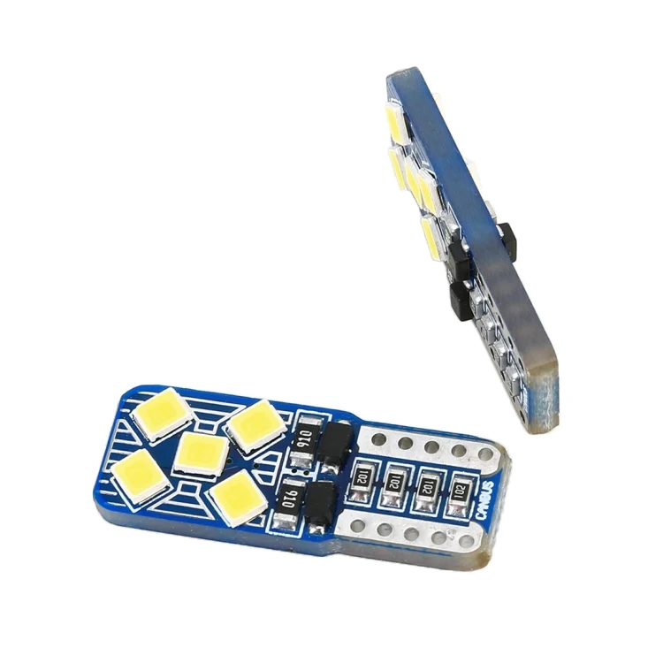 CRP2359_2.webp 2 PCS T10 / W5W / 168 DC12V 1.8W 6000K 130LM 10LEDs SMD-2835 Car Reading Lamp Clearance Light, with Decoder - Image 3