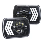 2 PCS 5X7 inch Car Modified Red Background LED Square Headlamp for Jeep Wrangler - Image 2