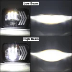 2 PCS 5X7 inch Car Modified Red Background LED Square Headlamp for Jeep Wrangler - Image 8