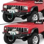 2 PCS 5X7 inch Car Modified Red Background LED Square Headlamp for Jeep Wrangler - Image 9