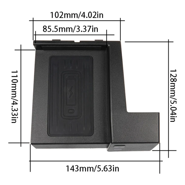 CRP2465_4.webp Car Qi Standard Wireless Charger 10W Quick Charging for 2015-2020 Mercedes-Benz C Class / GLC, Left Driving - Image 5