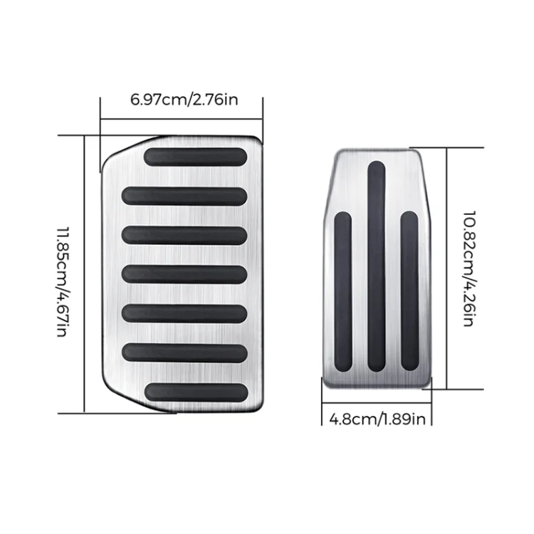 CRP2495S_3.webp 2 in 1 Car Non-Slip Pedals Foot Brake Pad Cover Set for Tesla Model S / X - Image 4