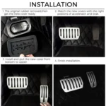 2 in 1 Car Non-Slip Pedals Foot Brake Pad Cover Set for Tesla Model S / X - Image 7