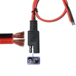 SAE to Crocodile Clip Power Cord Motorcycle Battery Charging Cable, Length: 0.5m - Image 5