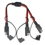 SAE One to Two Connection Extension Cable Car Power Cord - Image 2