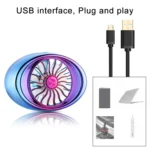Car Vent Fan Multi-function USB Interface LED Lamp Portable Fan - Image 5