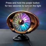Car Vent Fan Multi-function USB Interface LED Lamp Portable Fan - Image 7