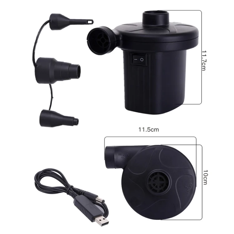 CRP2634_2.webp Car Portable Multifunctional Air Pump Tire Inflator Electric / USB Inflatable Pump - Image 3
