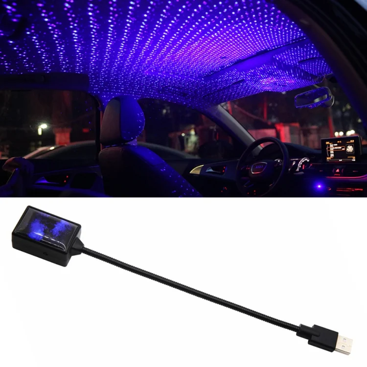 CRP2686BL.webp 5V 0.1W IPX4 Car Rotating Star Lights Starry Sky Atmosphere Lamp - Image 1