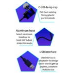 5V 0.1W IPX4 Car Rotating Star Lights Starry Sky Atmosphere Lamp - Image 4