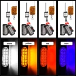 DC12V-24V / 18W 4 in 1 Front Grille Emergency Strobe Flash Warning Light Pickup 12LEDs Side Light Wireless Control 16 Modes - Image 6
