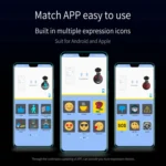 EM01 Car Bluetooth Intelligent LED Expression Sticker Emoticons APP Manual Control - Image 12