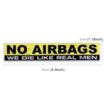 10 PCS Car NO AIRBAGS Words Random Decorative Sticker - Image 2