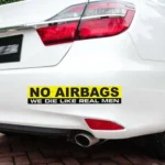 10 PCS Car NO AIRBAGS Words Random Decorative Sticker - Image 4