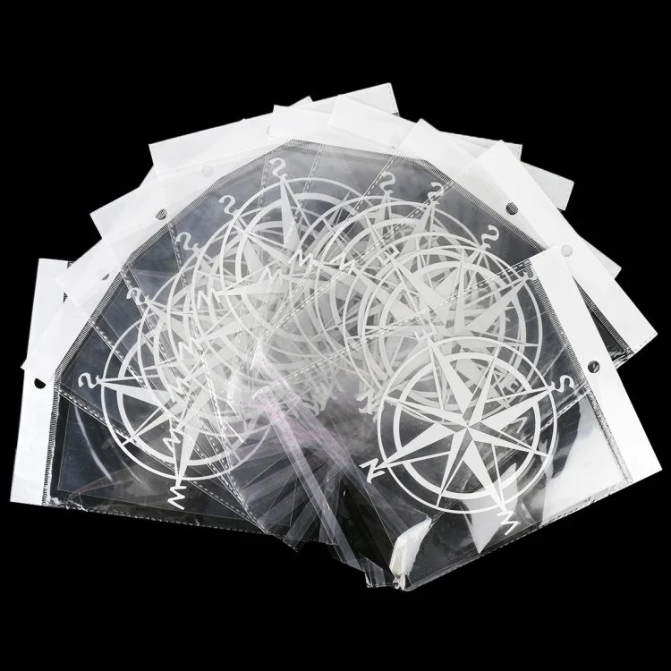 CRP2728_2.webp 10 PCS Car Compass Pattern Random Decorative Sticker White - Image 3