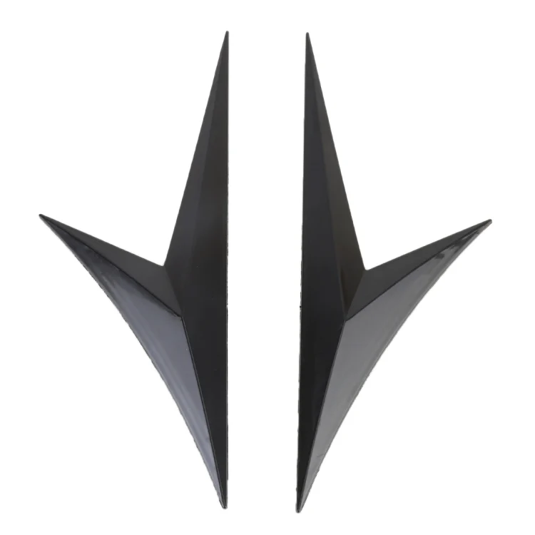 CRP2810_2.webp Modified Fender Side Wing Sticker Blade Side Shark Gill Car Body Decorative Sticker for Honda 10th Generation Civic, Bright Black - Image 3