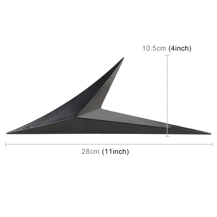 CRP2810_4.webp Modified Fender Side Wing Sticker Blade Side Shark Gill Car Body Decorative Sticker for Honda 10th Generation Civic, Bright Black - Image 5