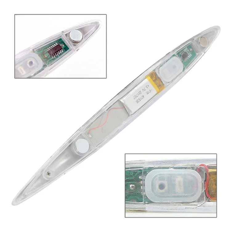 CRP2822J_4.webp Car Solar Shark Gill Warning Lights Car Door Anti-collision Rear-end Collision LED Dlashing Lamp, Mode: Constant Bright + Flashing - Image 5