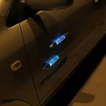 Car Solar Shark Gill Warning Lights Car Door Anti-collision Rear-end Collision LED Dlashing Lamp, Mode: Constant Bright + Flashing - Image 9