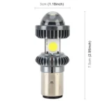 BA20D DC9-18V / 4.7W (H)2.2W(L) / 6000K / 500LM Motorcycle LED Headlight with COB Lamp Beads - Image 4
