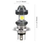 H4 DC9-18V / 4.7W (H)2.2W(L) / 6000K / 500LM Motorcycle LED Headlight with COB Lamp Beads - Image 4