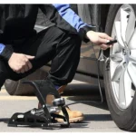 0905 Car / Motorcycle / Bicycle Portable Thicker Single Pipe Inflatable Cylinder Pedal Air Pump - Image 11