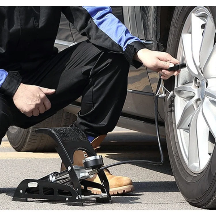CRP28372_10.webp 0905 Car / Motorcycle / Bicycle Portable Thicker Single Pipe Inflatable Cylinder Pedal Air Pump - Image 11