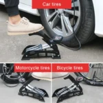 0905 Car / Motorcycle / Bicycle Portable Thicker Single Pipe Inflatable Cylinder Pedal Air Pump - Image 12